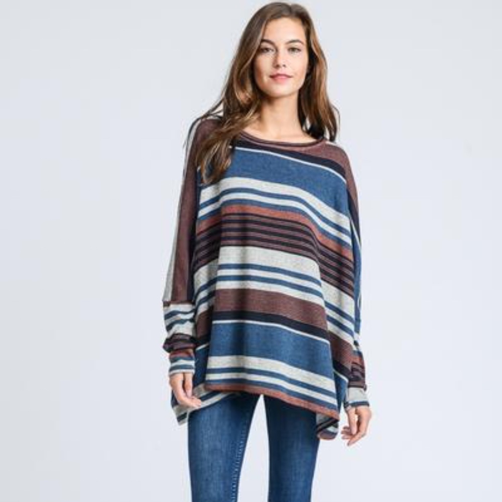 ❤️1 LEFT❤️ Aurora Striped Lose Fit Tunic